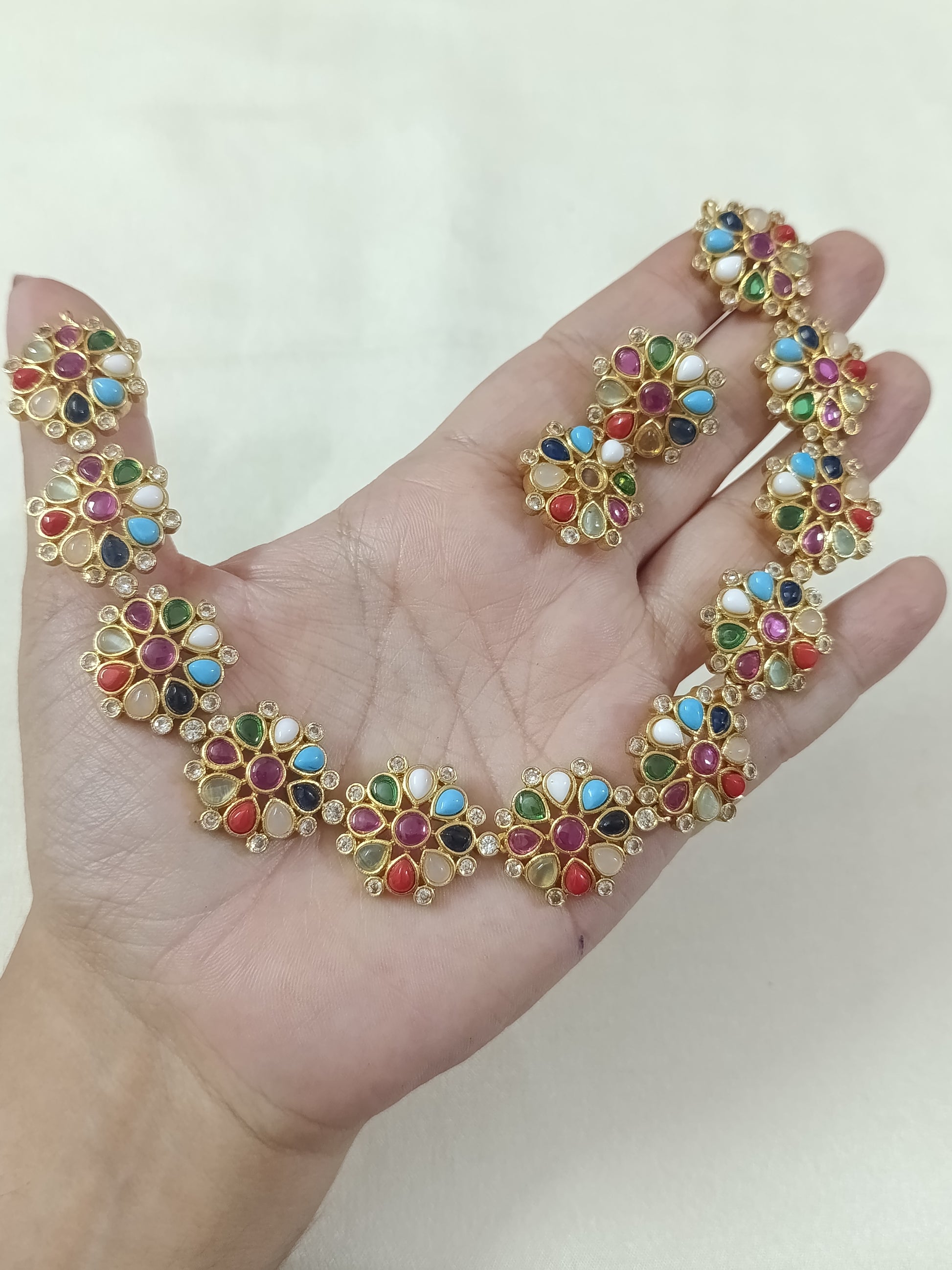 Indrani Navaratna Necklace Set