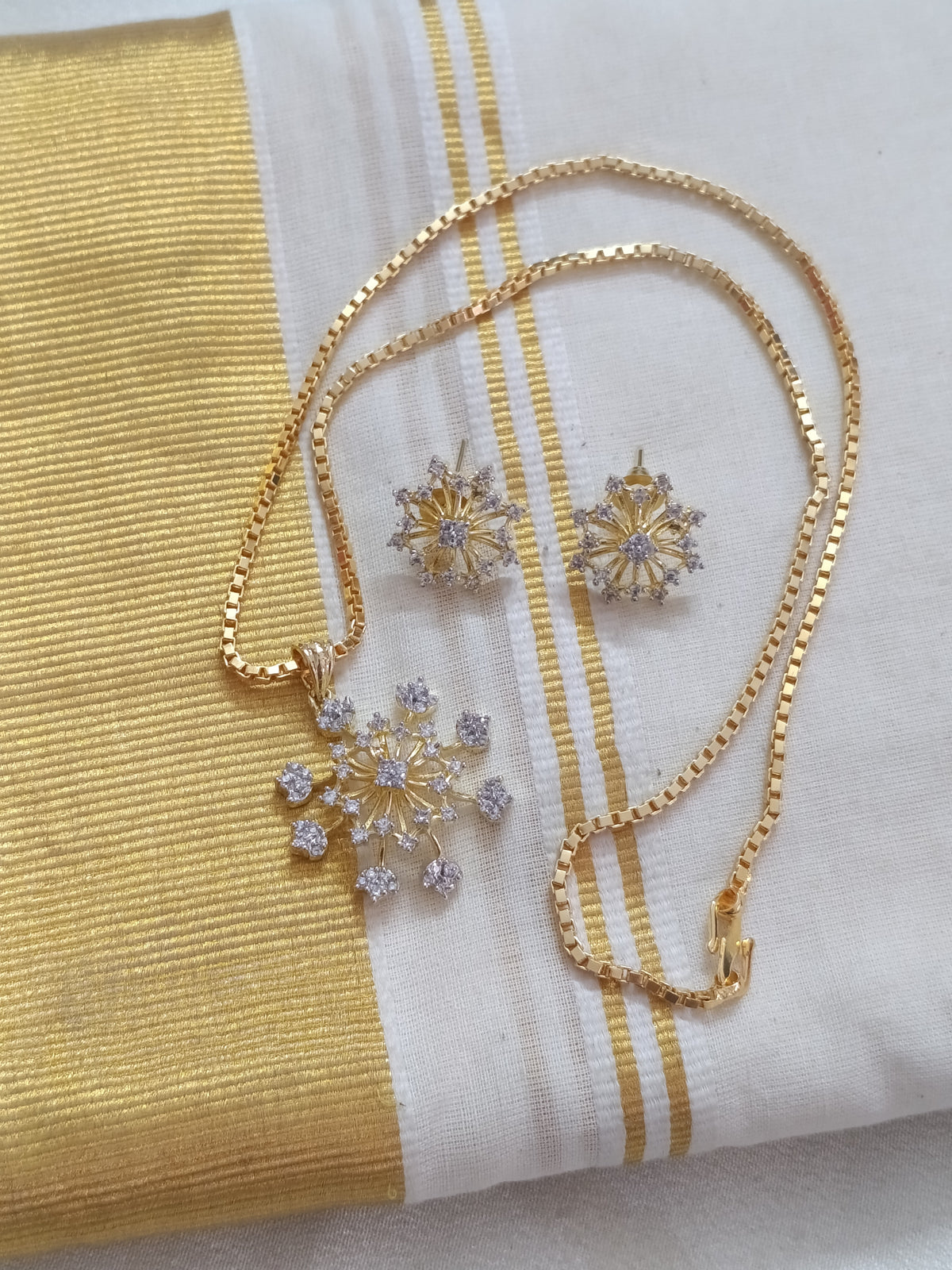 Diamond Replica Pendant Chain Set V1