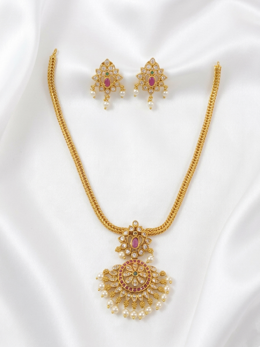 AD Pendant Necklace Set V64