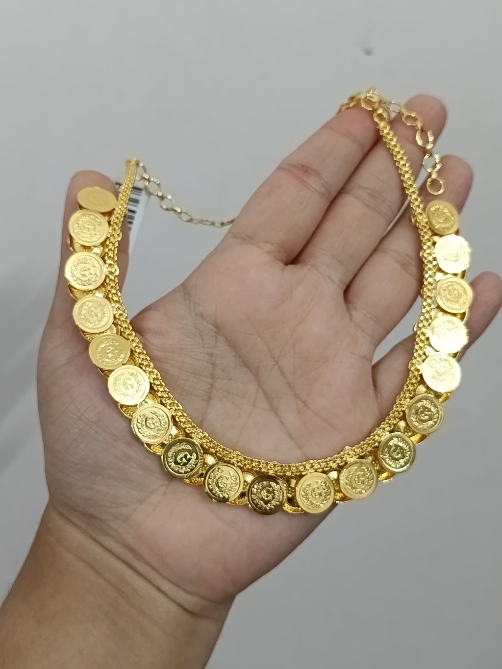 Micro Polish Reversible Coin Mango Necklace