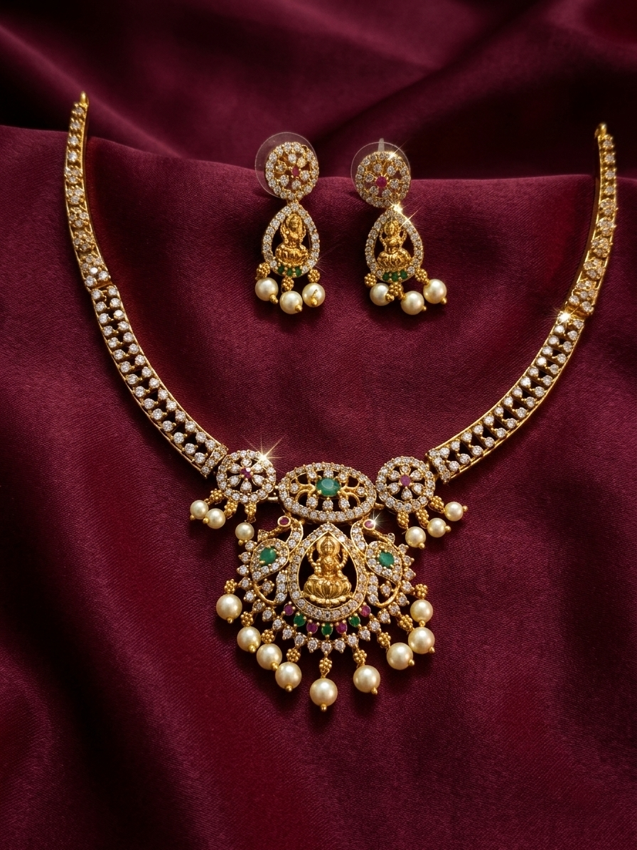 AD Lakshmi Hasli Necklace Set