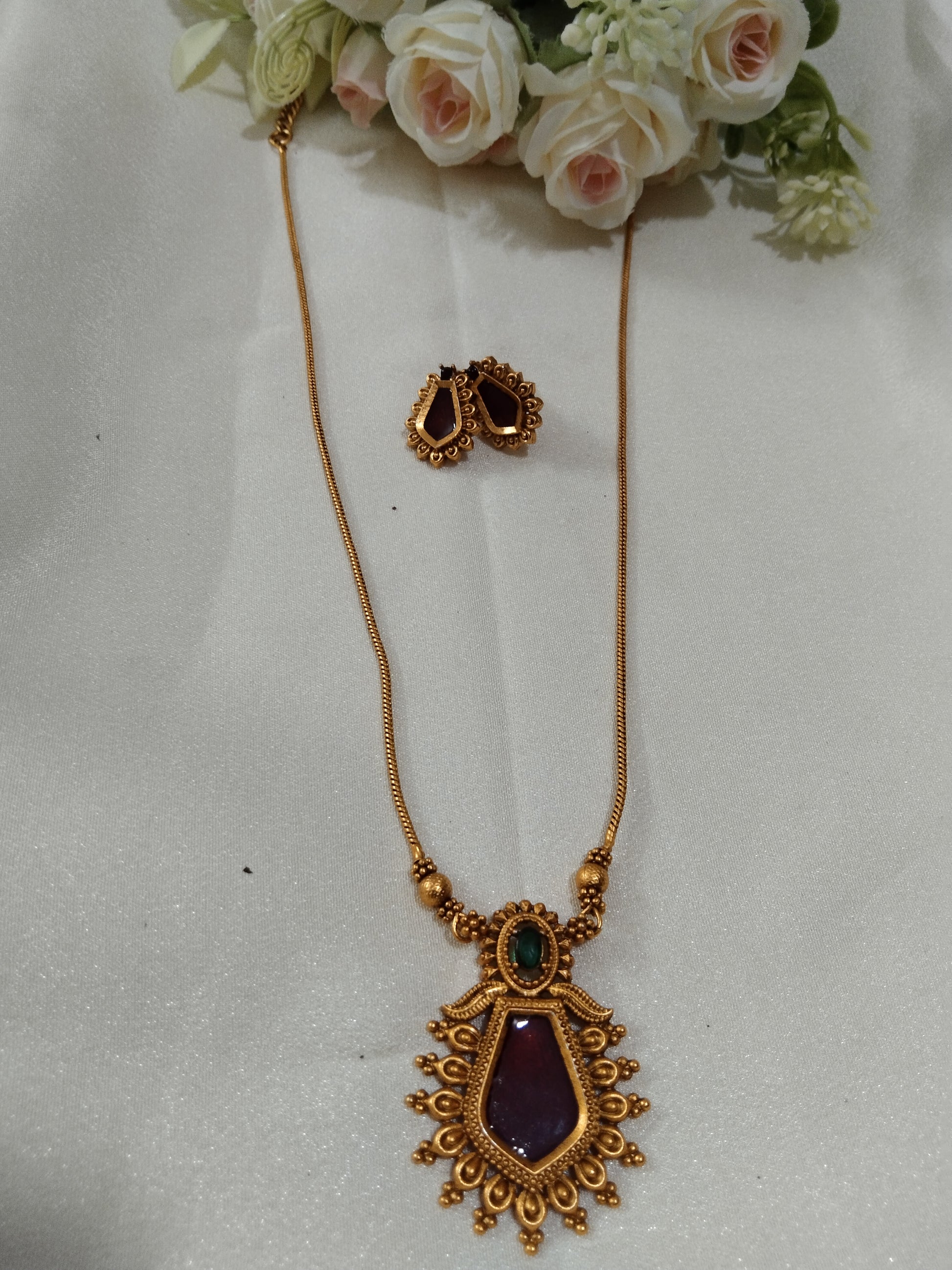 Low Budget Nagapadam Long Necklace Set