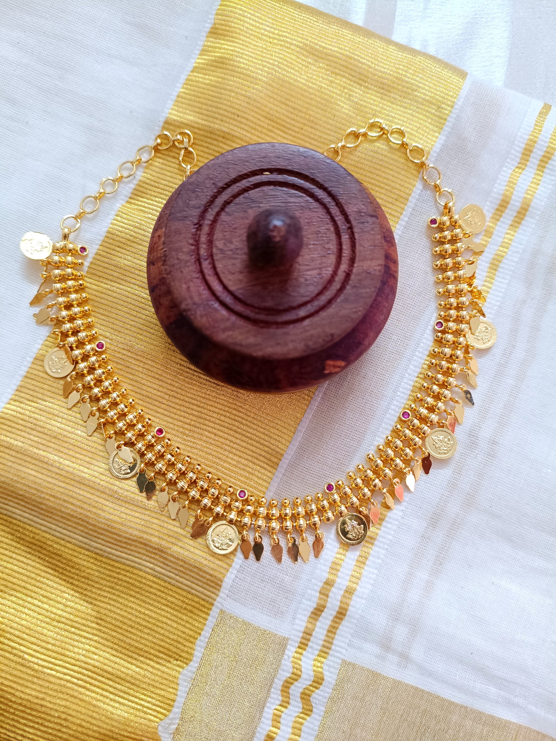 Micro Polish Coin Elakathali Necklace
