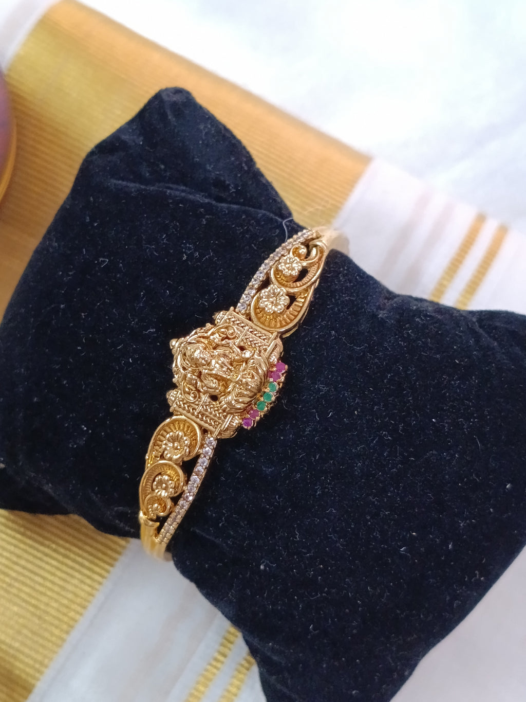 Matte Finish Lakshmi Open Bangle
