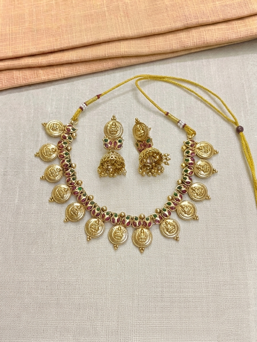 Lakshmi Coin Necklace Set V4