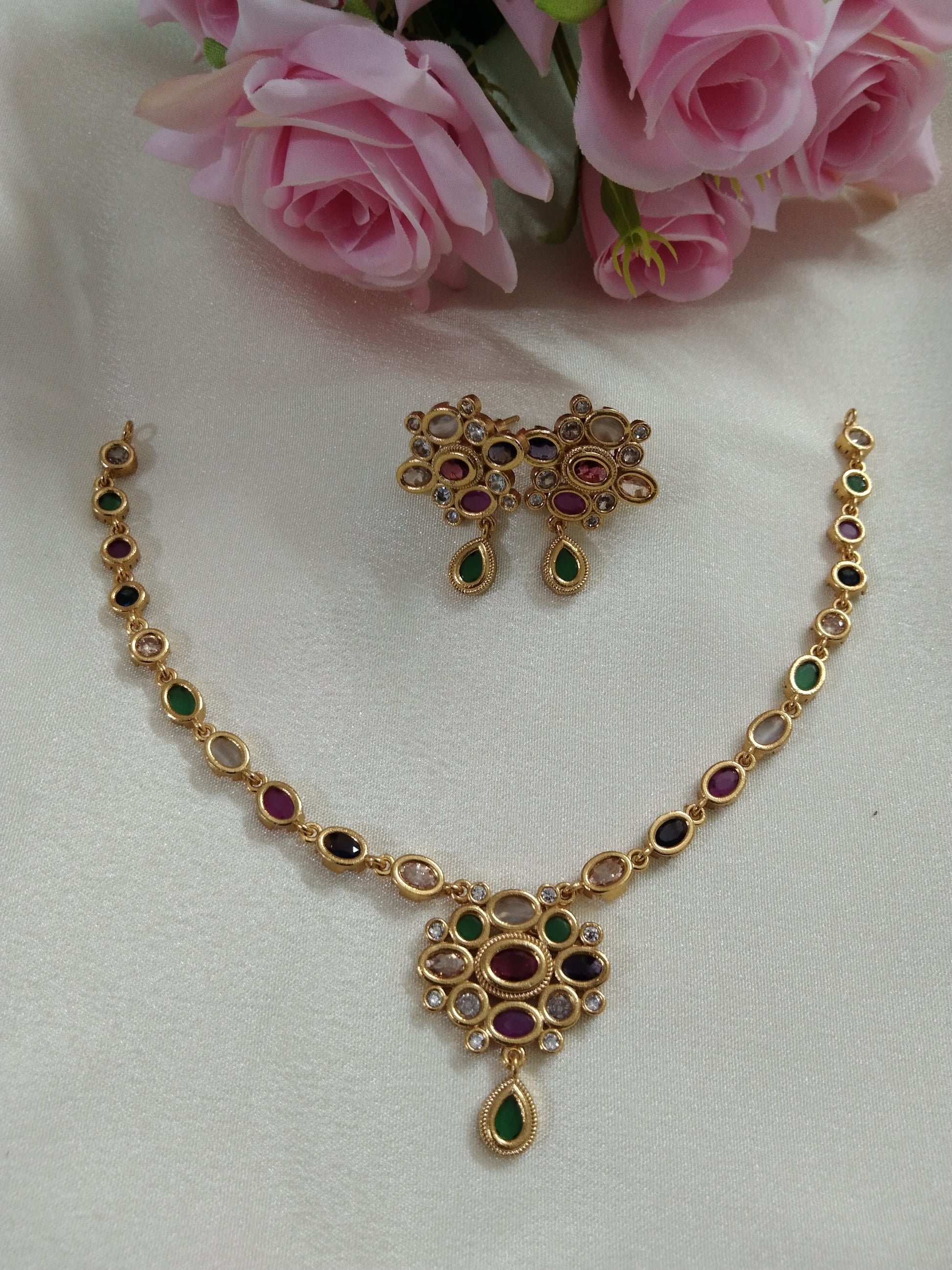 Navaratna Necklace Set V1