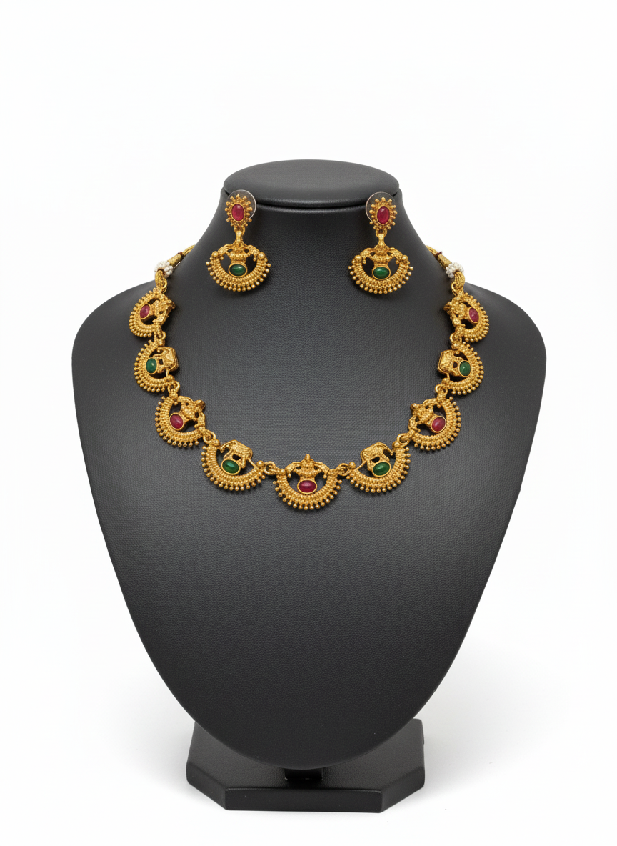Matte Finish Necklace Set V10