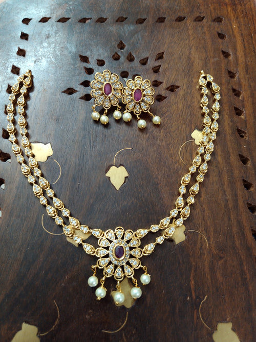 2 Layer AD Necklace Set