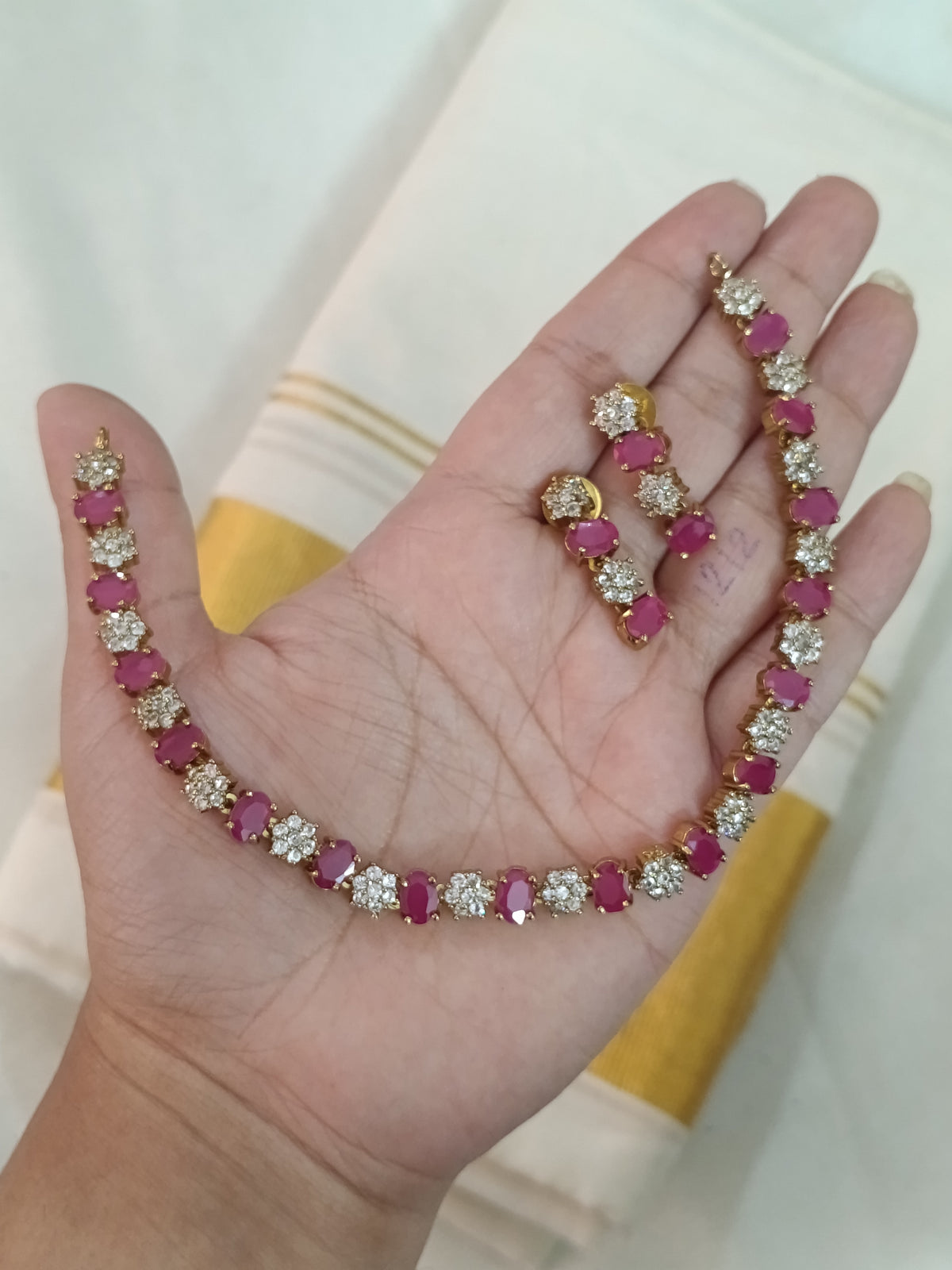 AD Flower Necklace Set V243