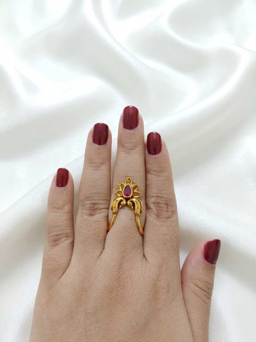 Matte Finish Non Idol Vanki Finger Ring V3