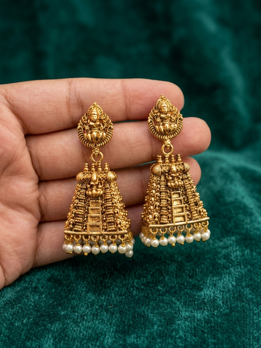 First Quality Gopuram jhumka Earring