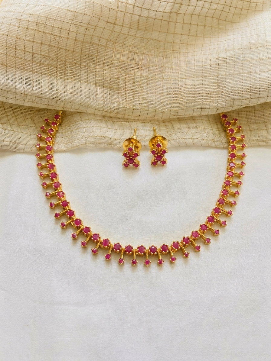 Simple AD Stone Necklace