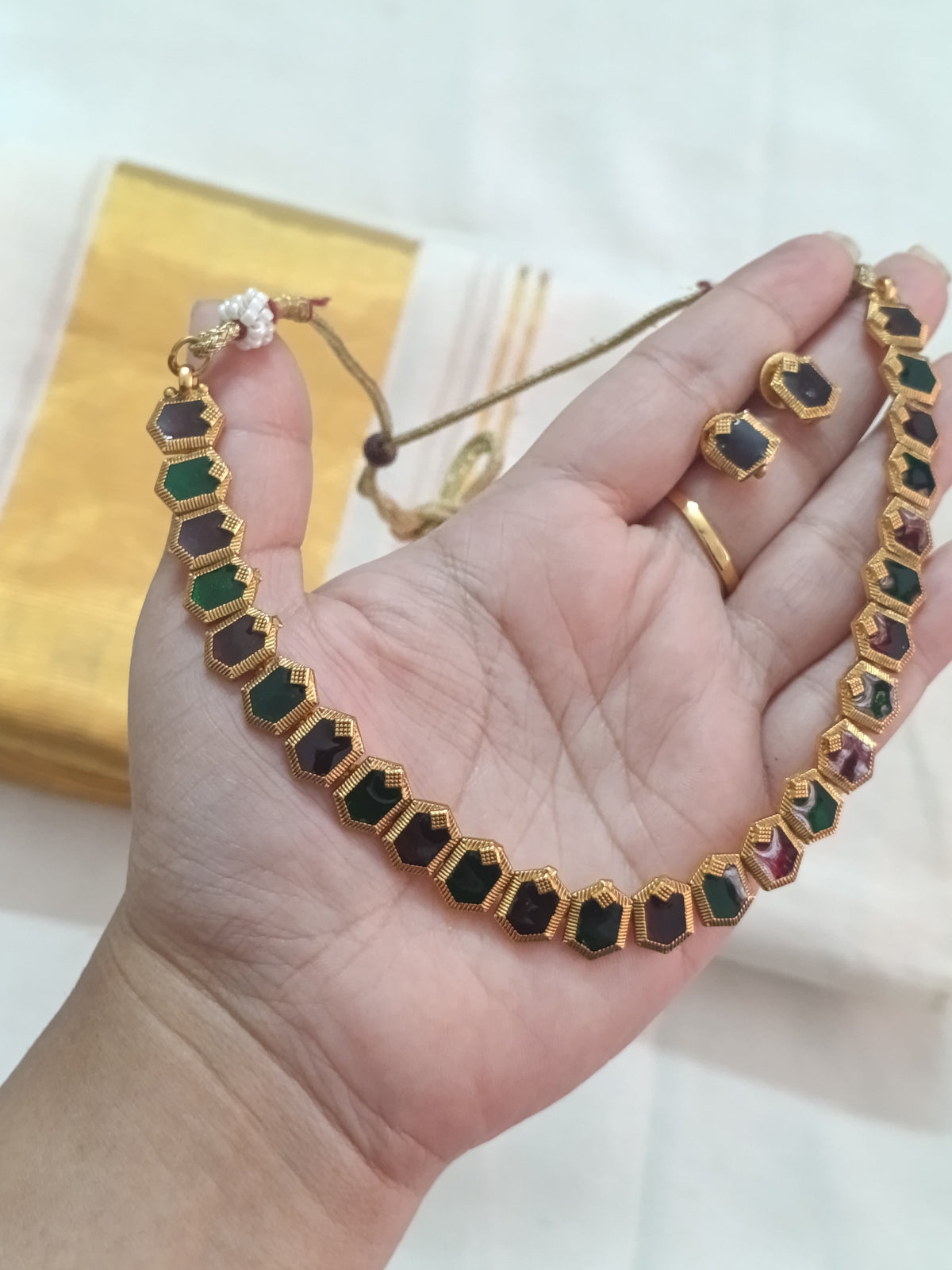 Fusion Palakka Necklace Set V7