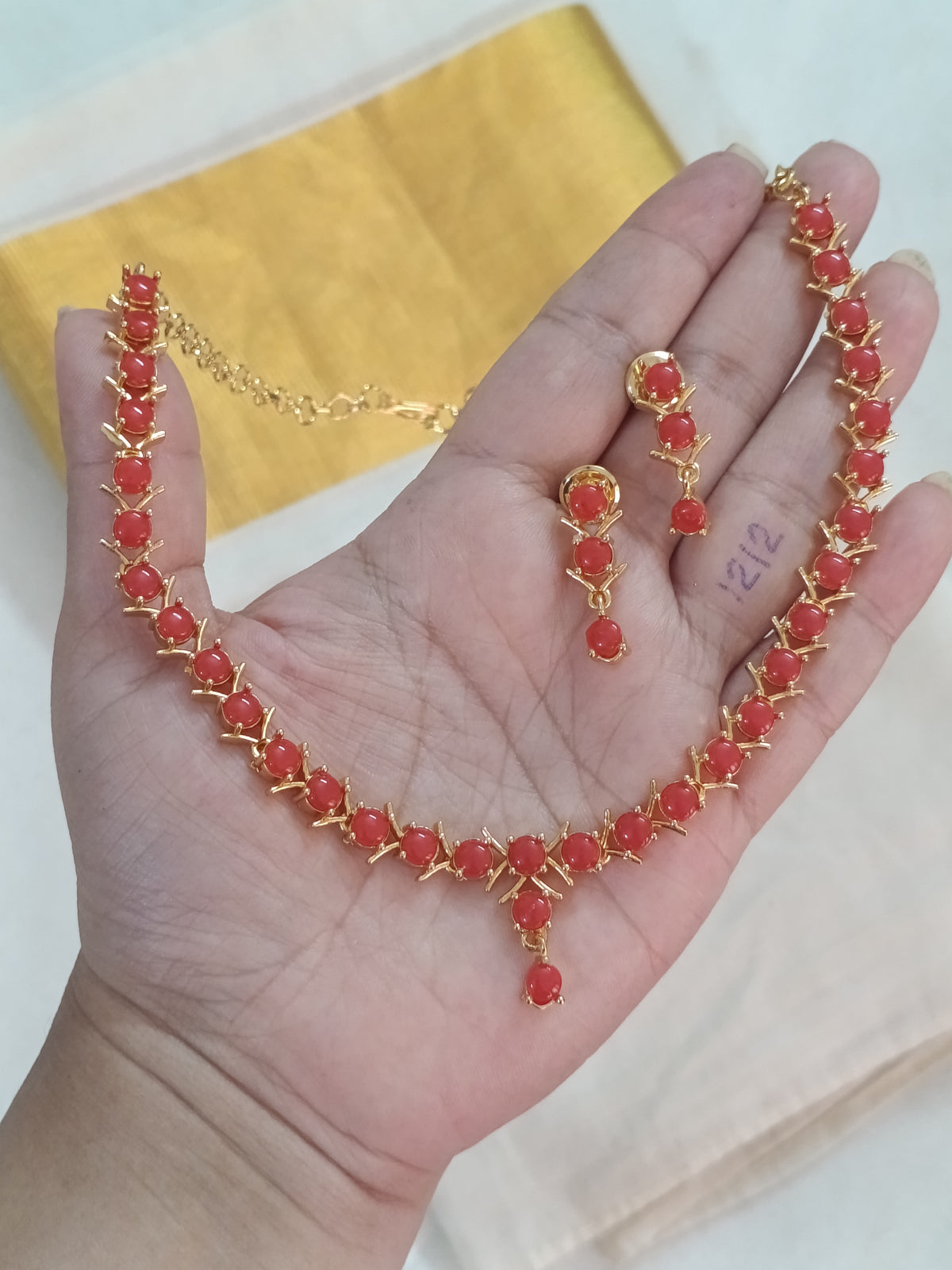 Micro Polish Coral Necklace Set