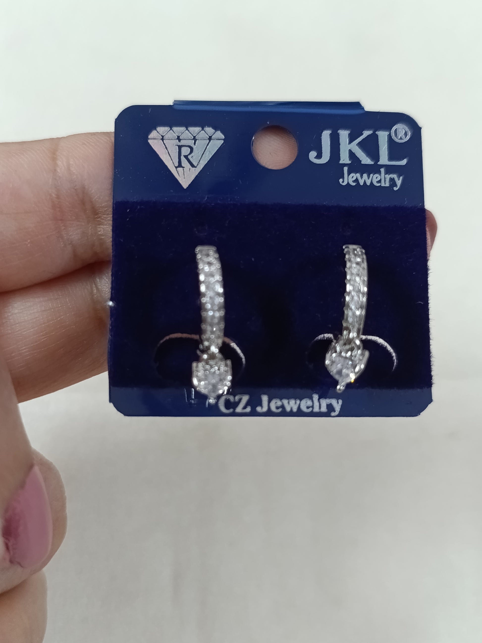 Rhodium Polish Dangling Tear Drop Earring