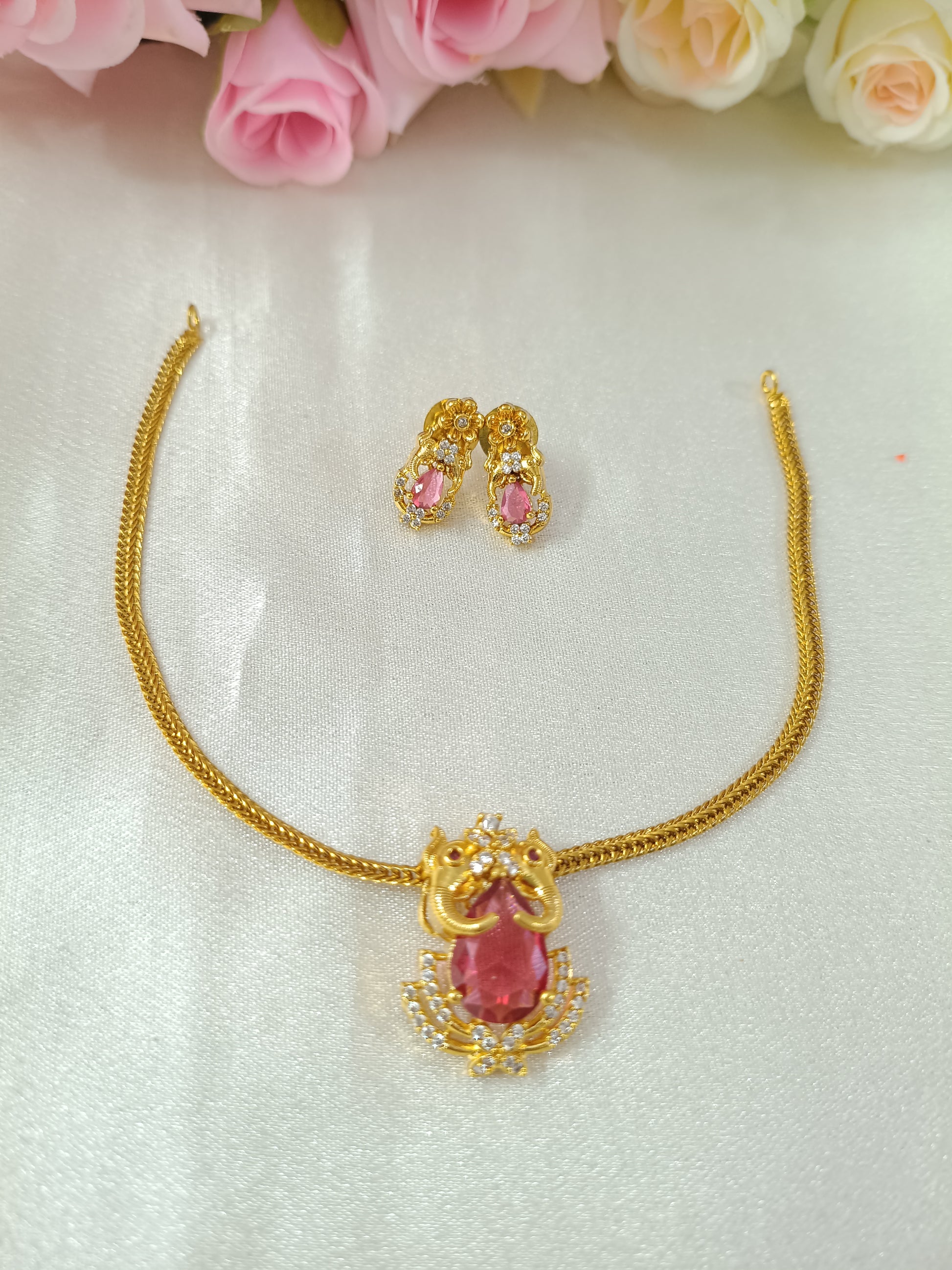 AD Elephant Necklace Set