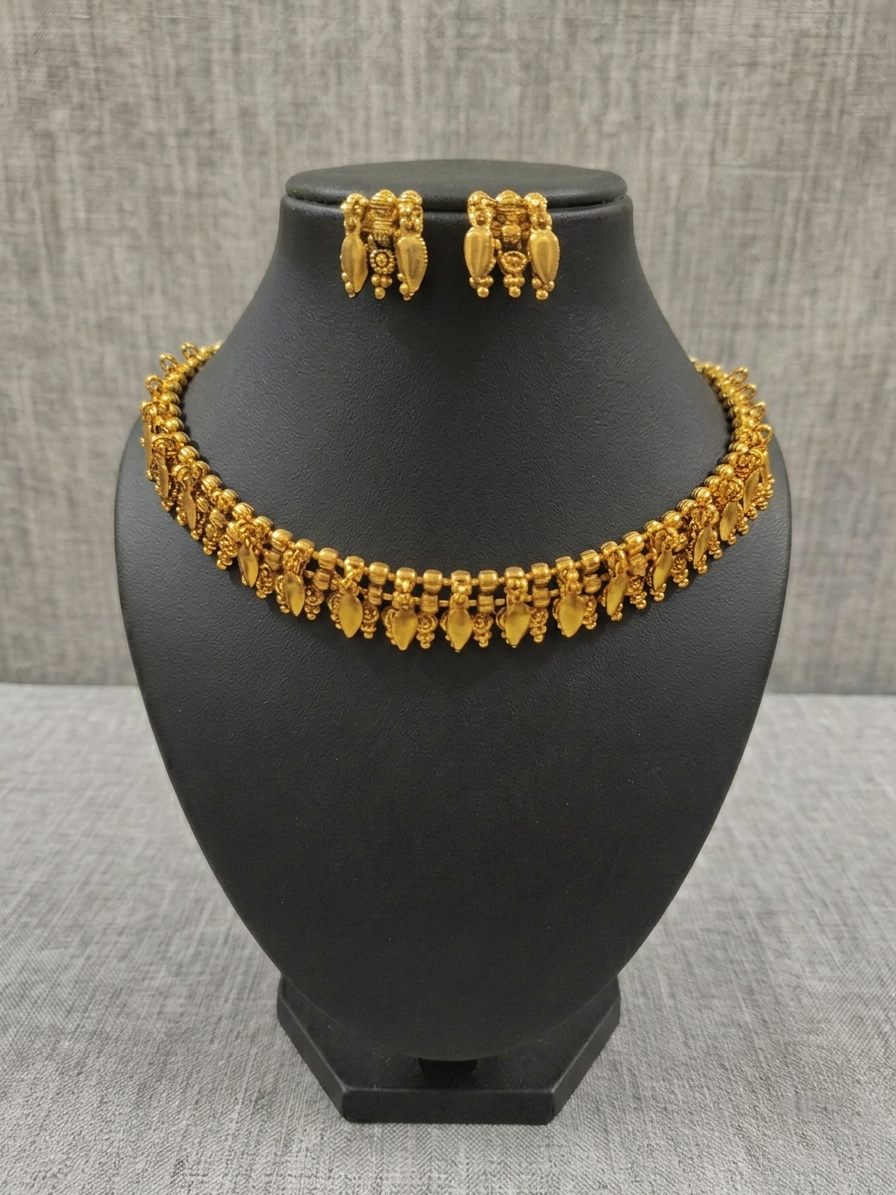 Antique Elakathali Necklace Set V6
