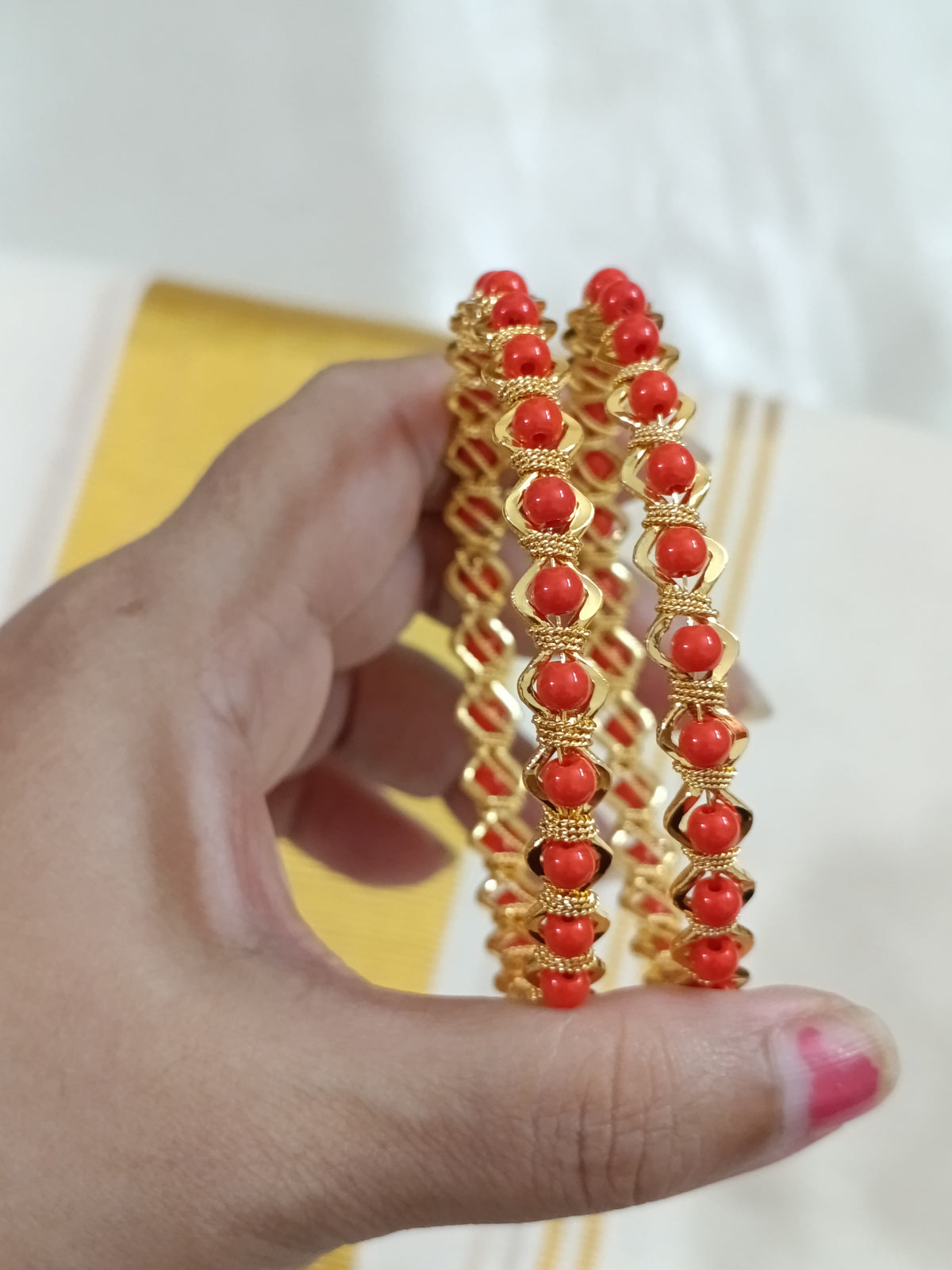 Micro Polish Coral Bangle of 2