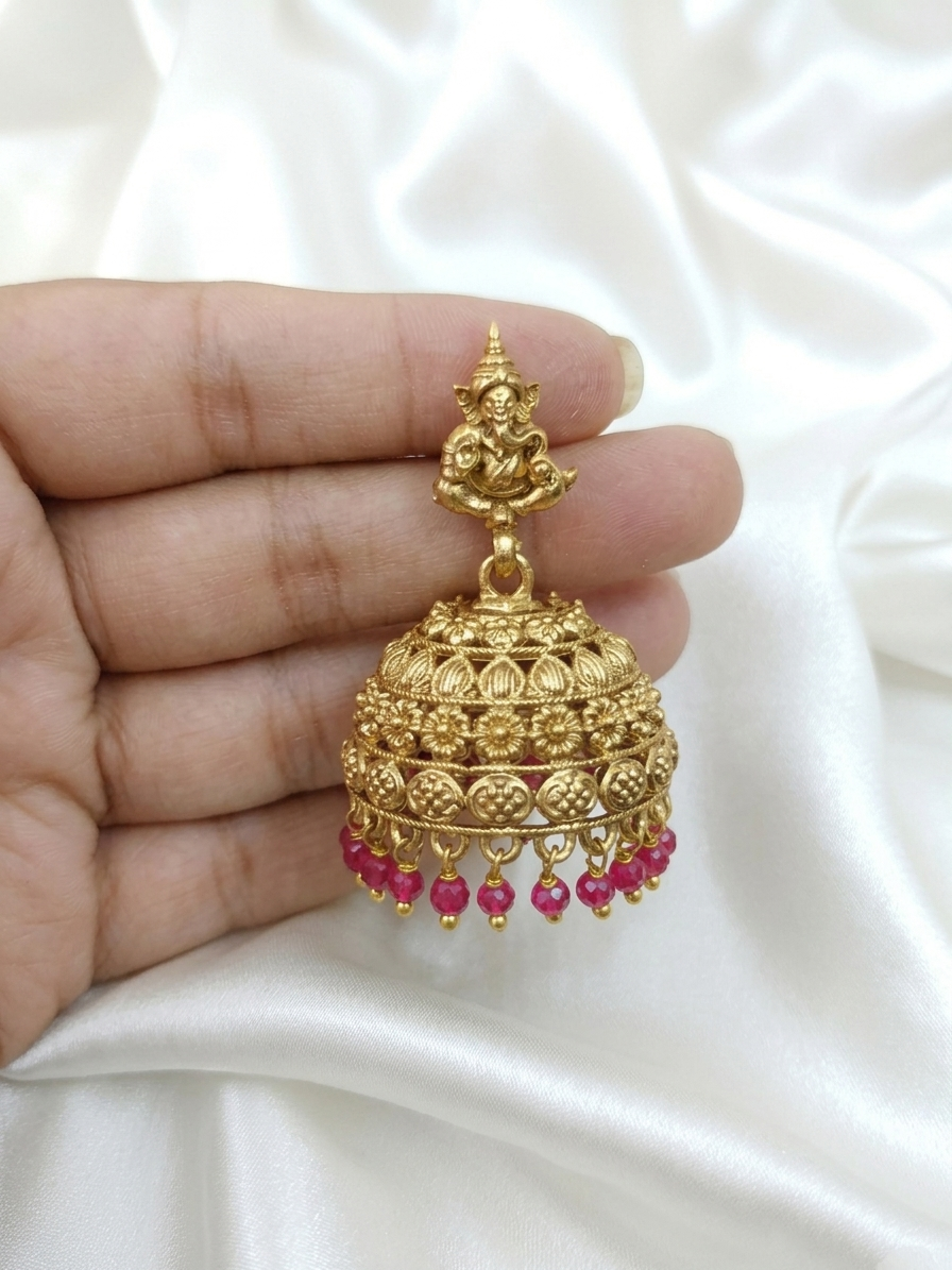 Ganesha Hook Jhumka Earring