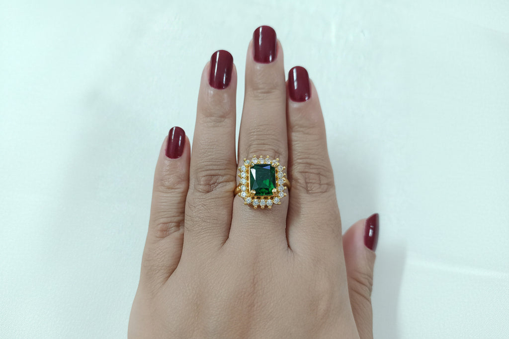 Micro Polish AD Stone Adjustable Finger Ring