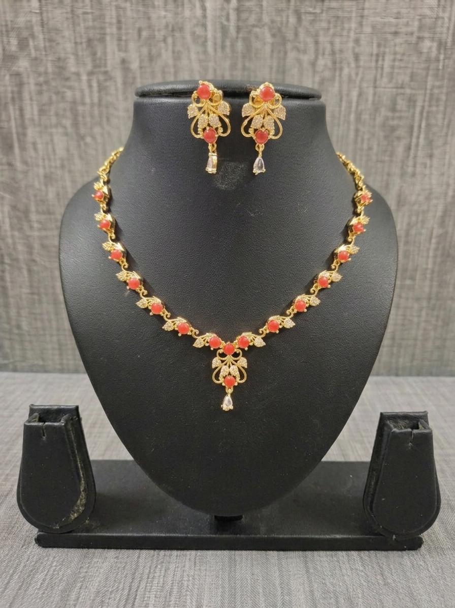 Micro Polish Coral Necklace Set