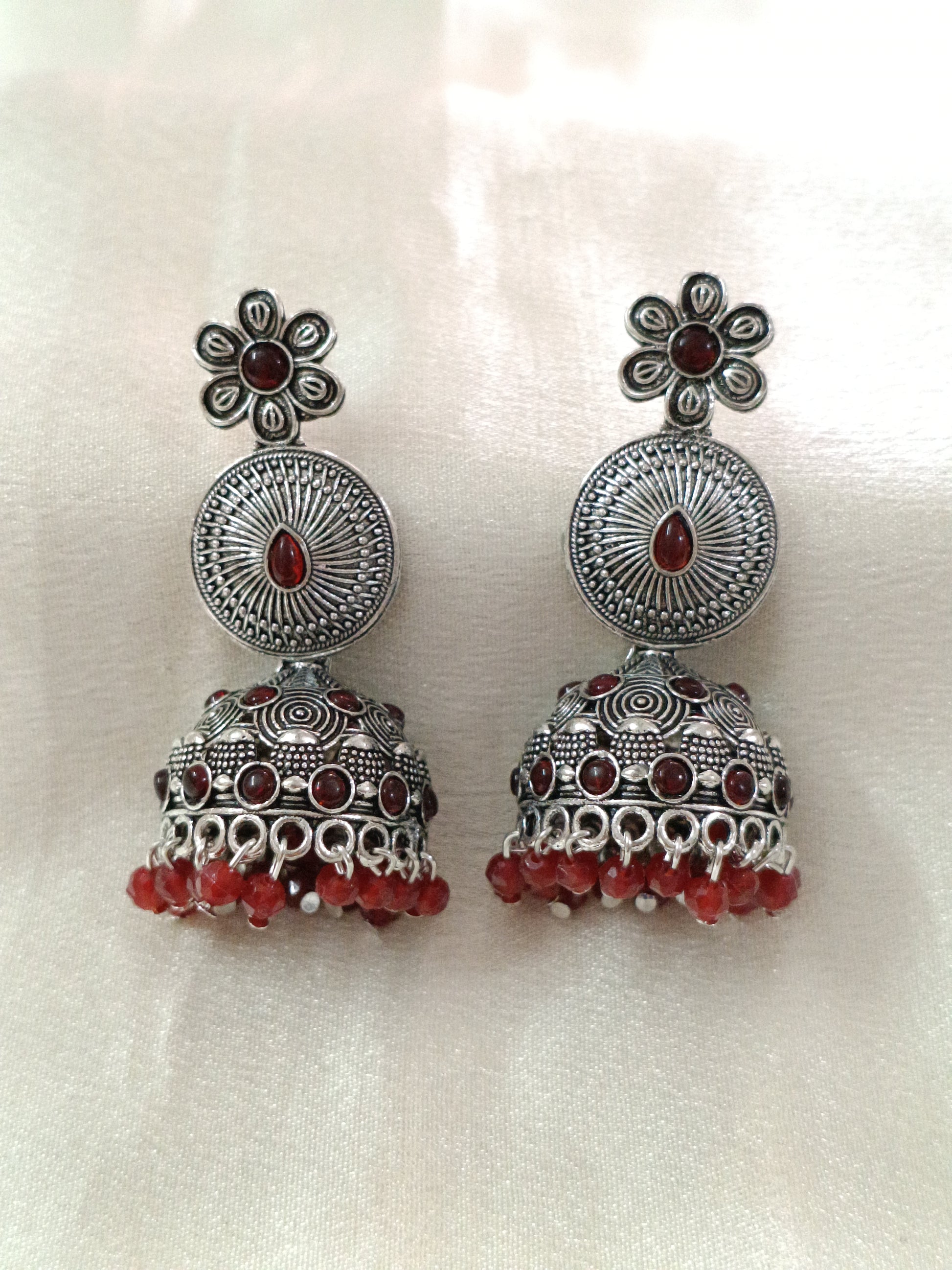 Low Budget Flower Jhumka Earring