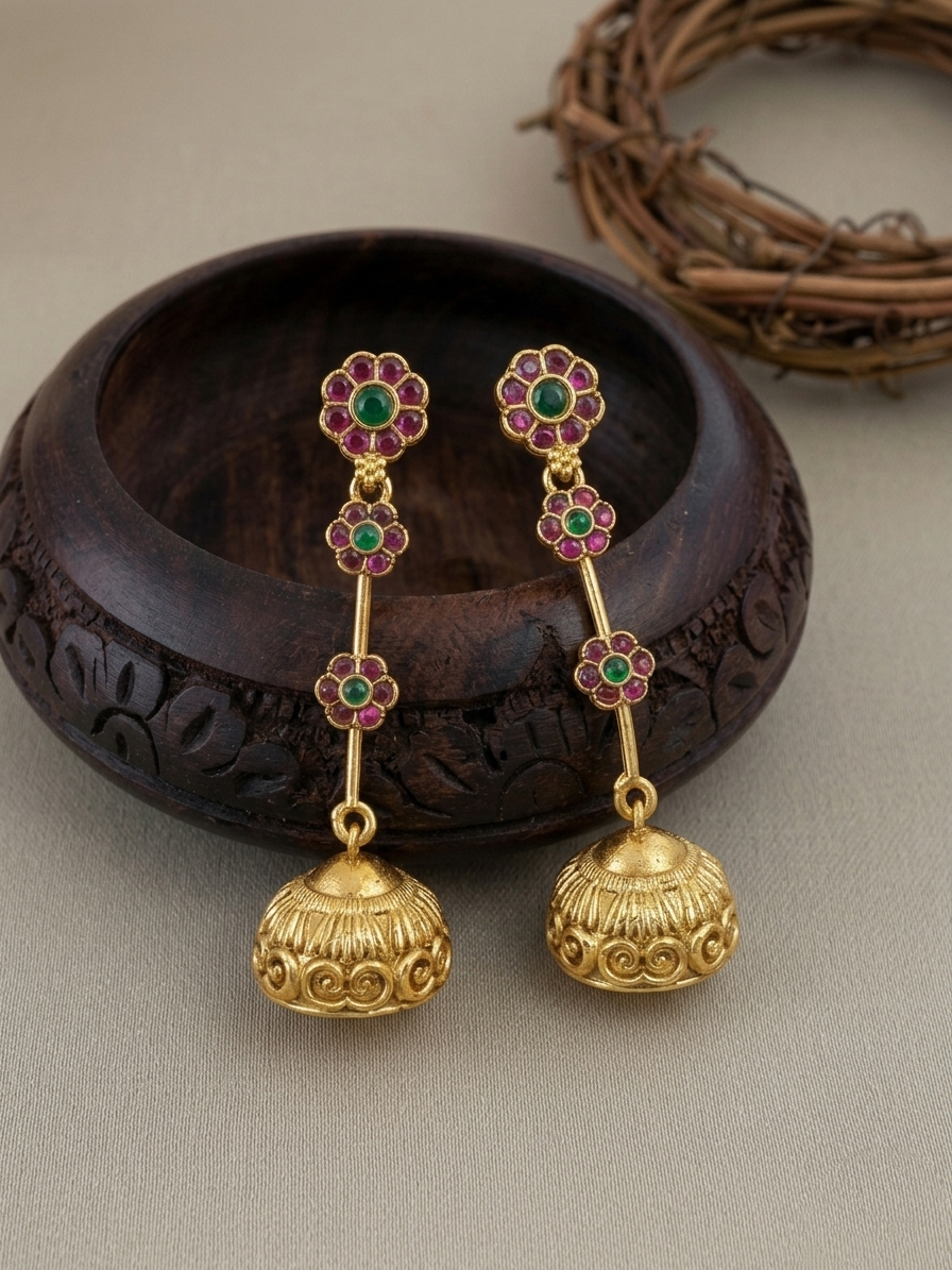 Floral Jhumka Earring