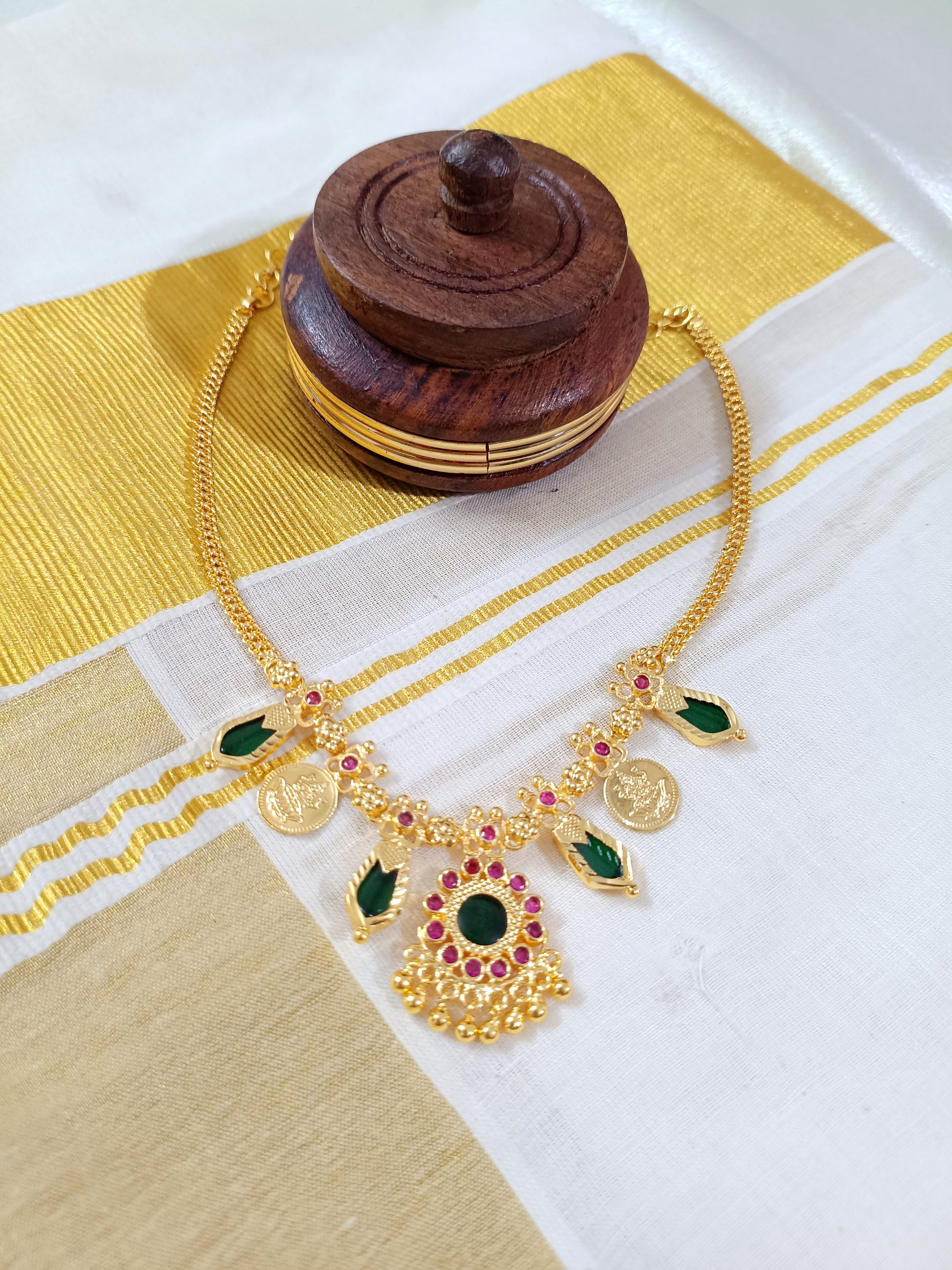 Micro Polish Nagapadam Coin Necklace