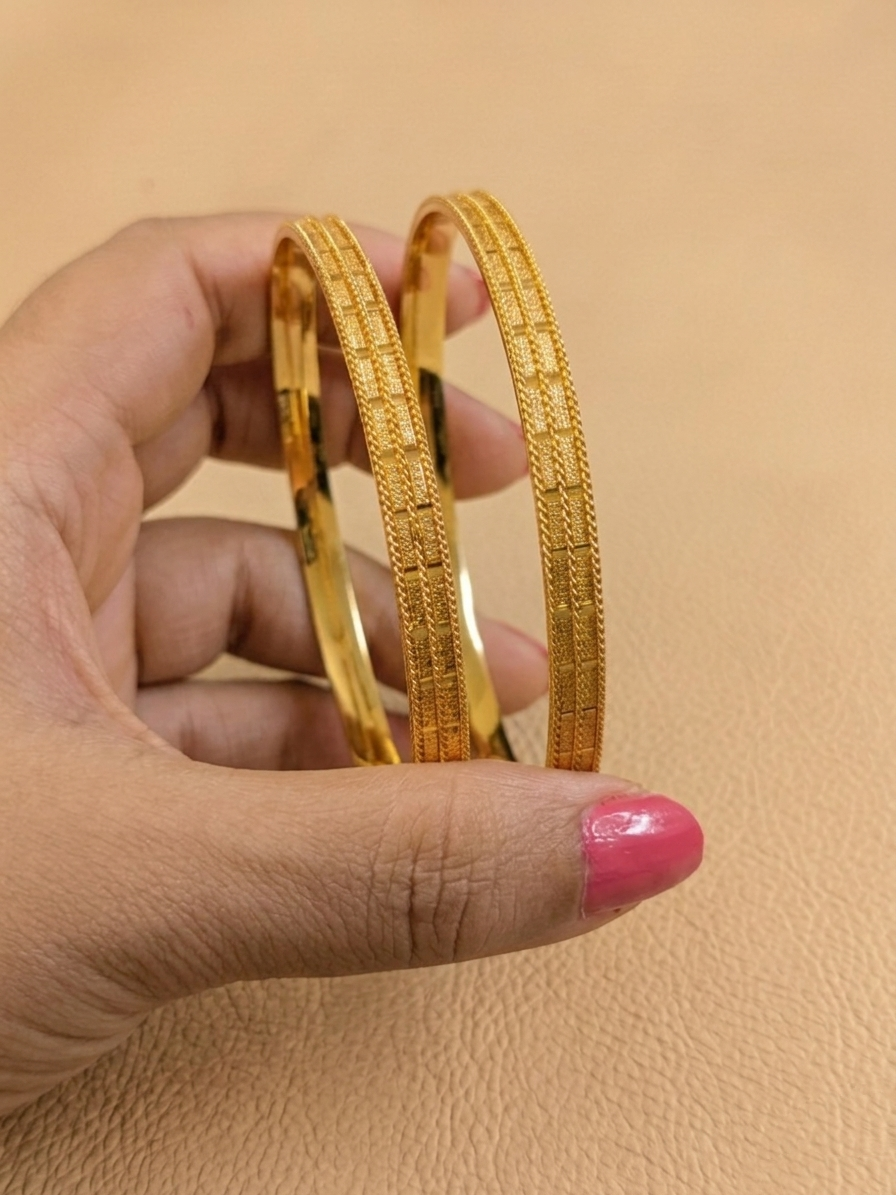 Micro Polish Bangle Set of 2 V6