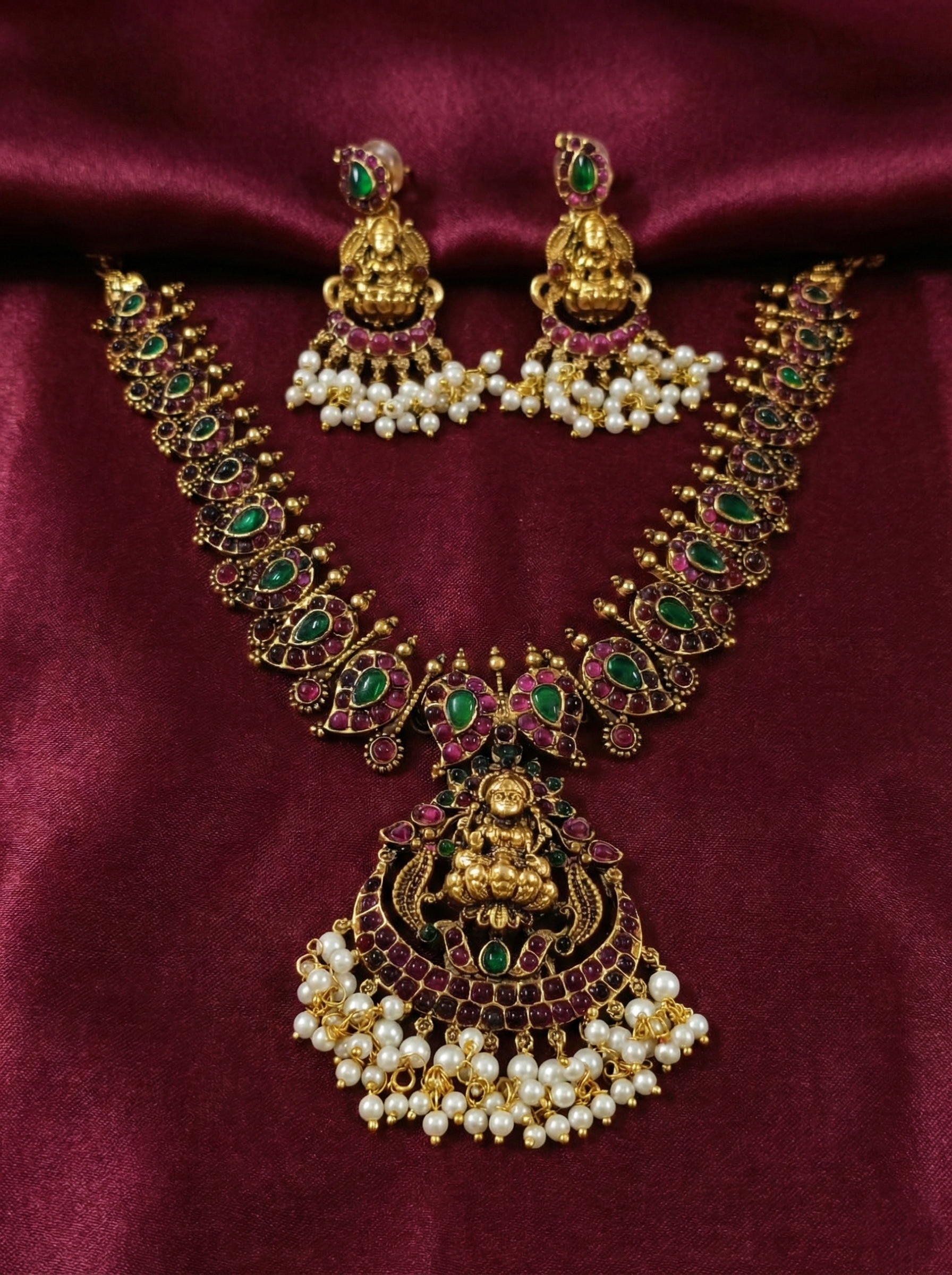 Lakshmi Kempstone Necklace Set