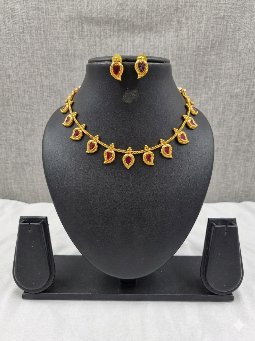 Palakka Mango Necklace Set V5