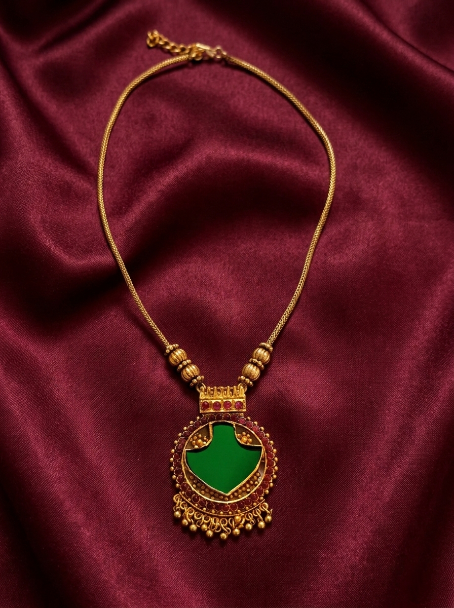 Palakka Pendant Necklace Set V5