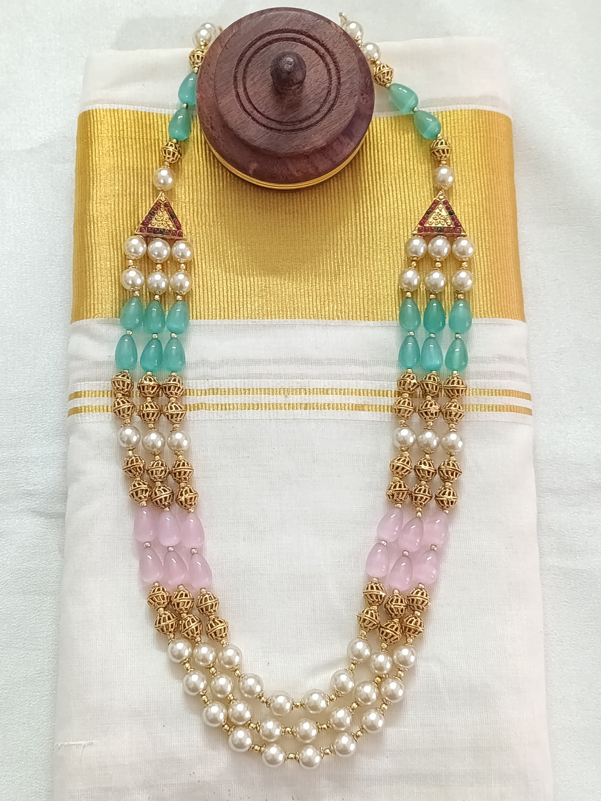 Multi Layer Pearl Long Necklace V1