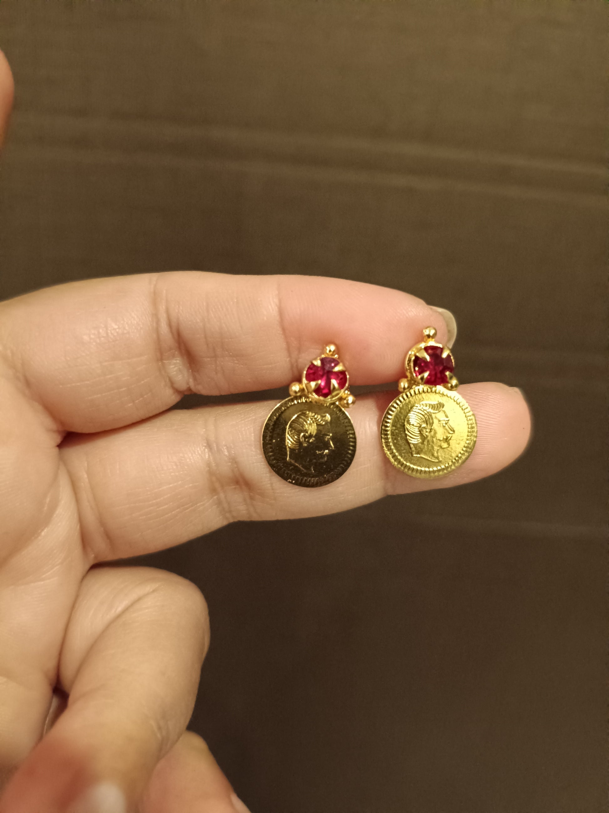 Micro Polish Non Idol Coin Earring