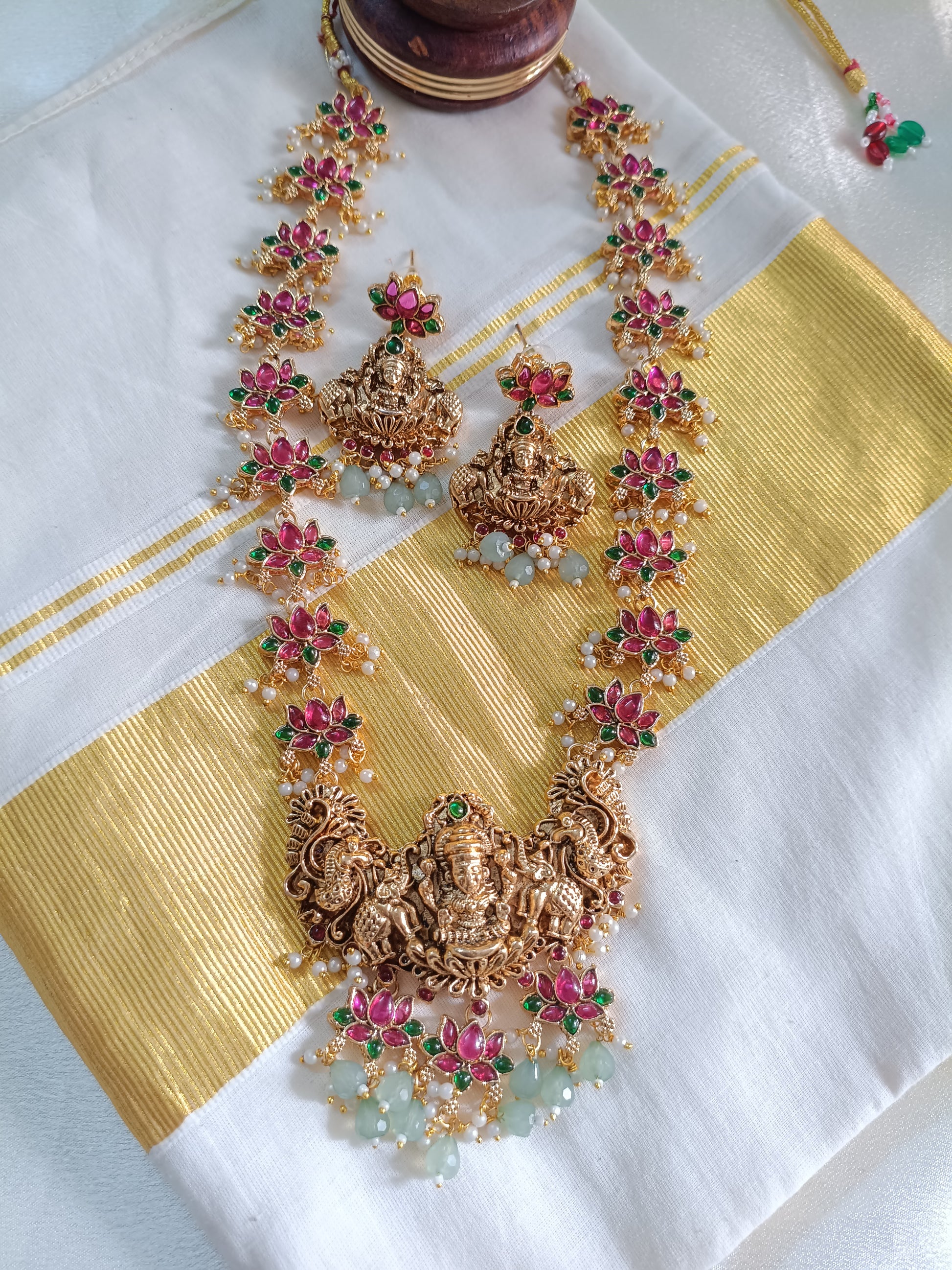 Kemp Lotus Lakshmi Long Necklace