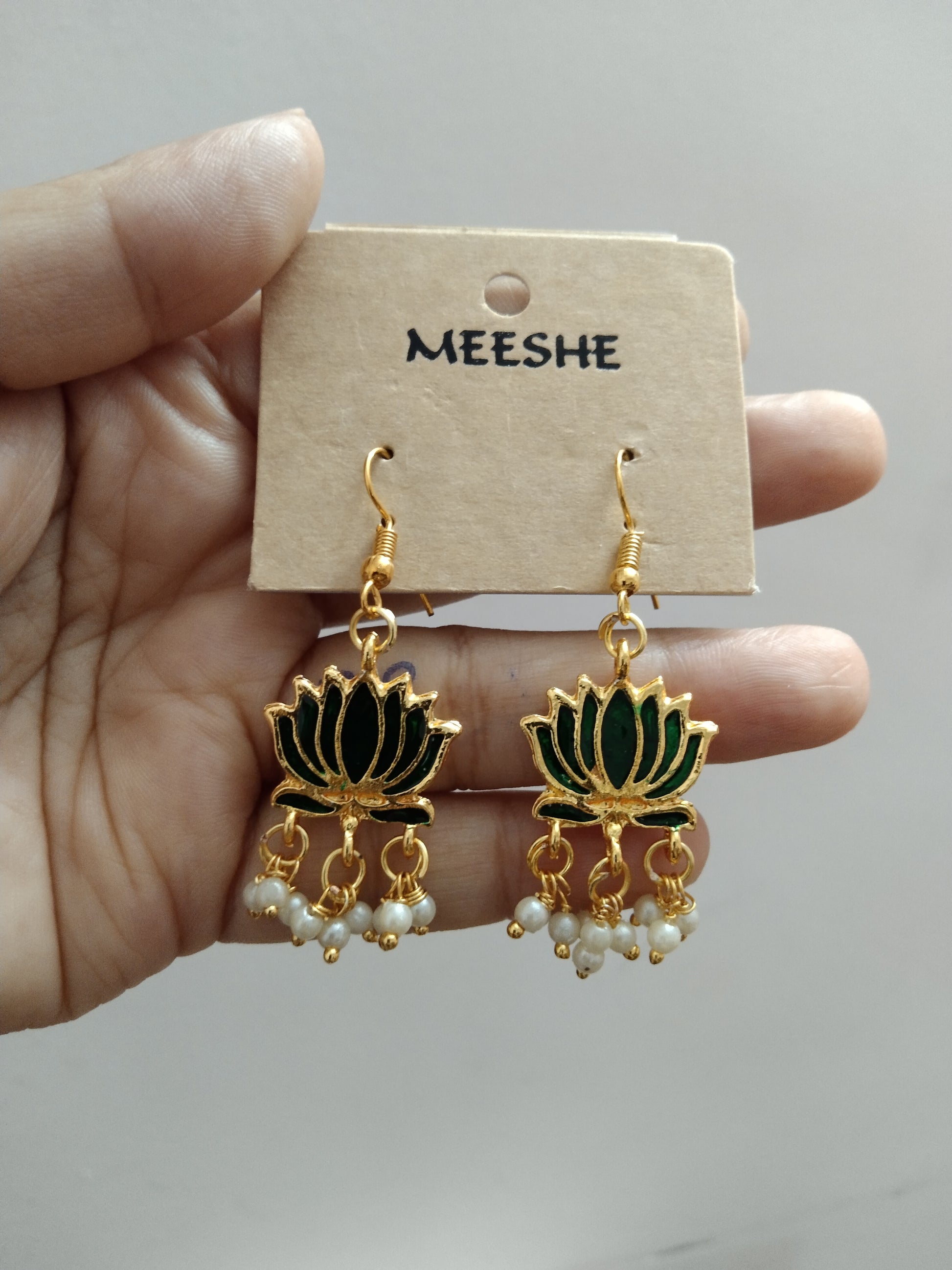 Lotus Hook Earring V1