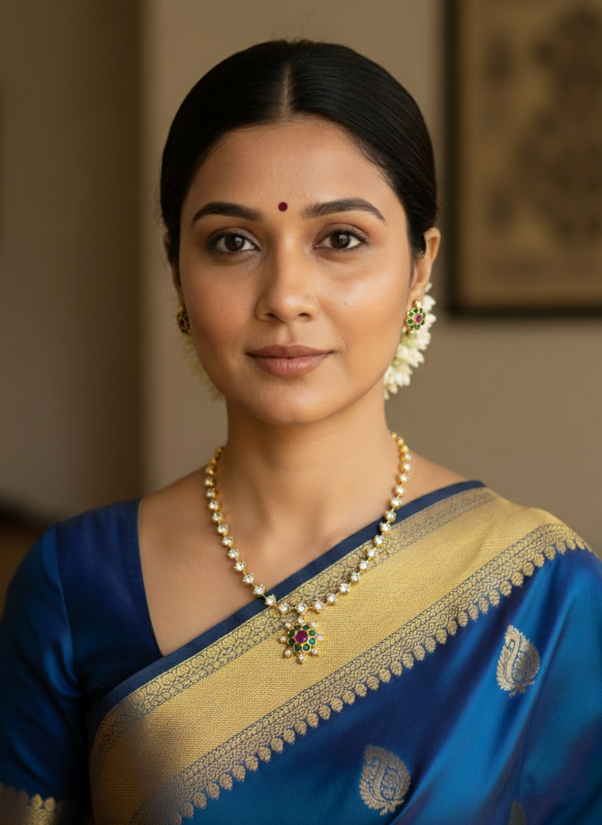 Floral Drop AD Necklace Set
