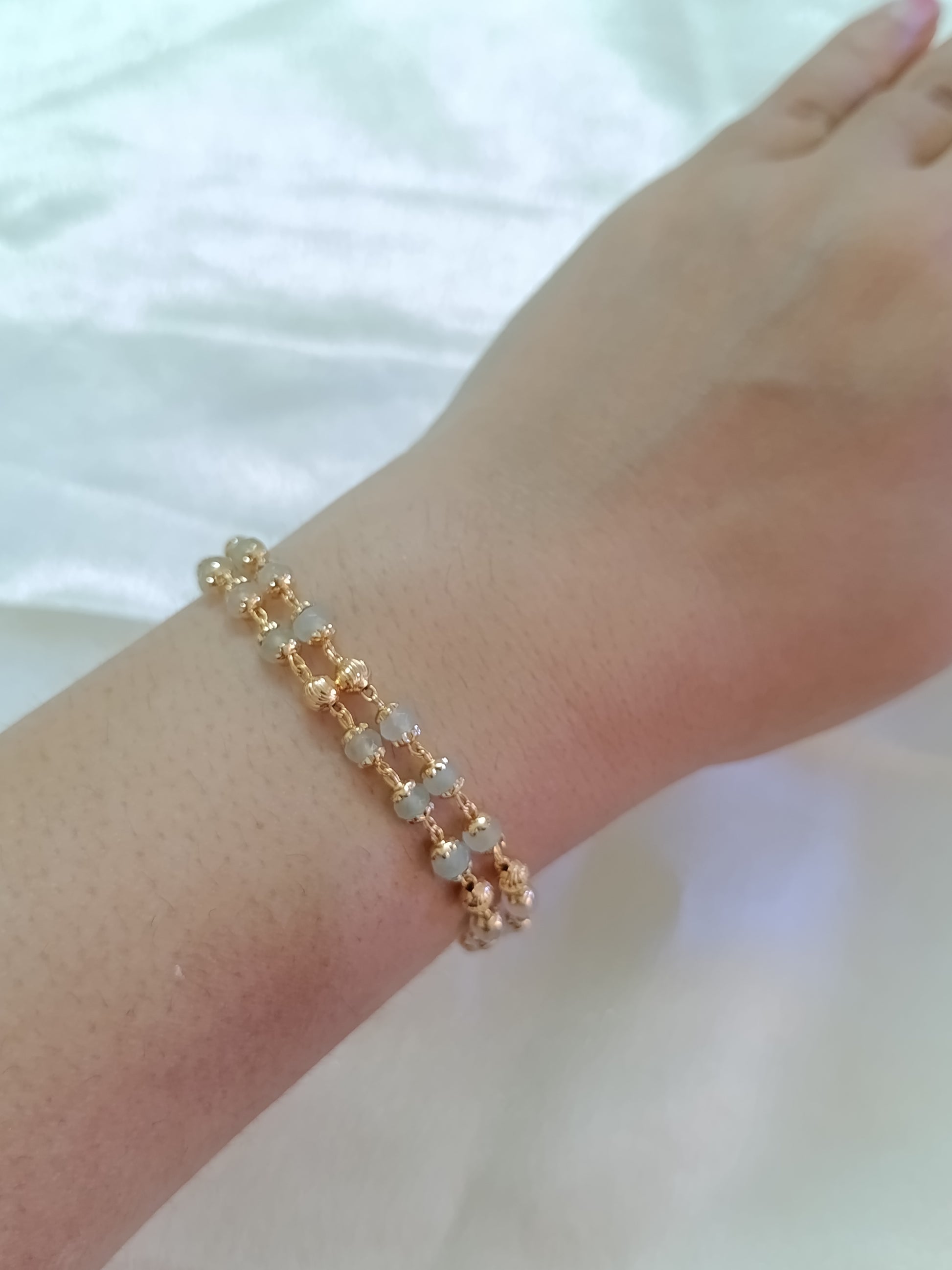 Micro Polish Beaded 2 Layer Bracelet