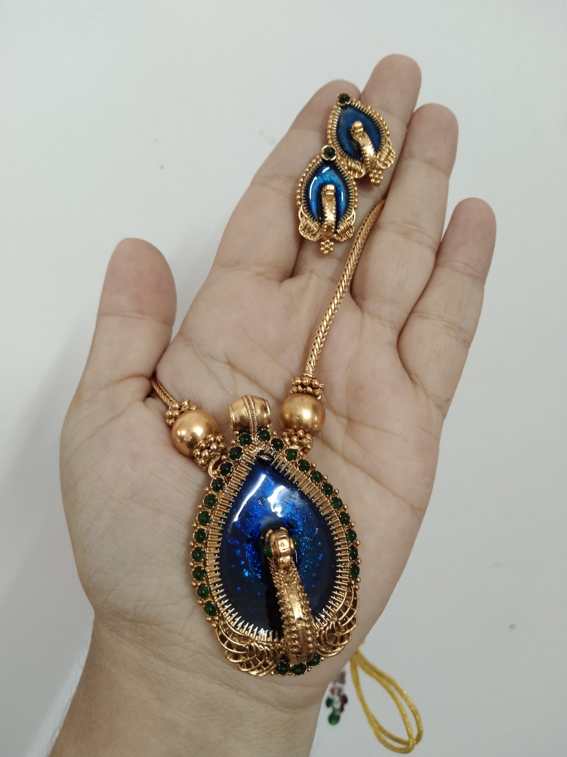 Peacock Enamel Pendant Necklace