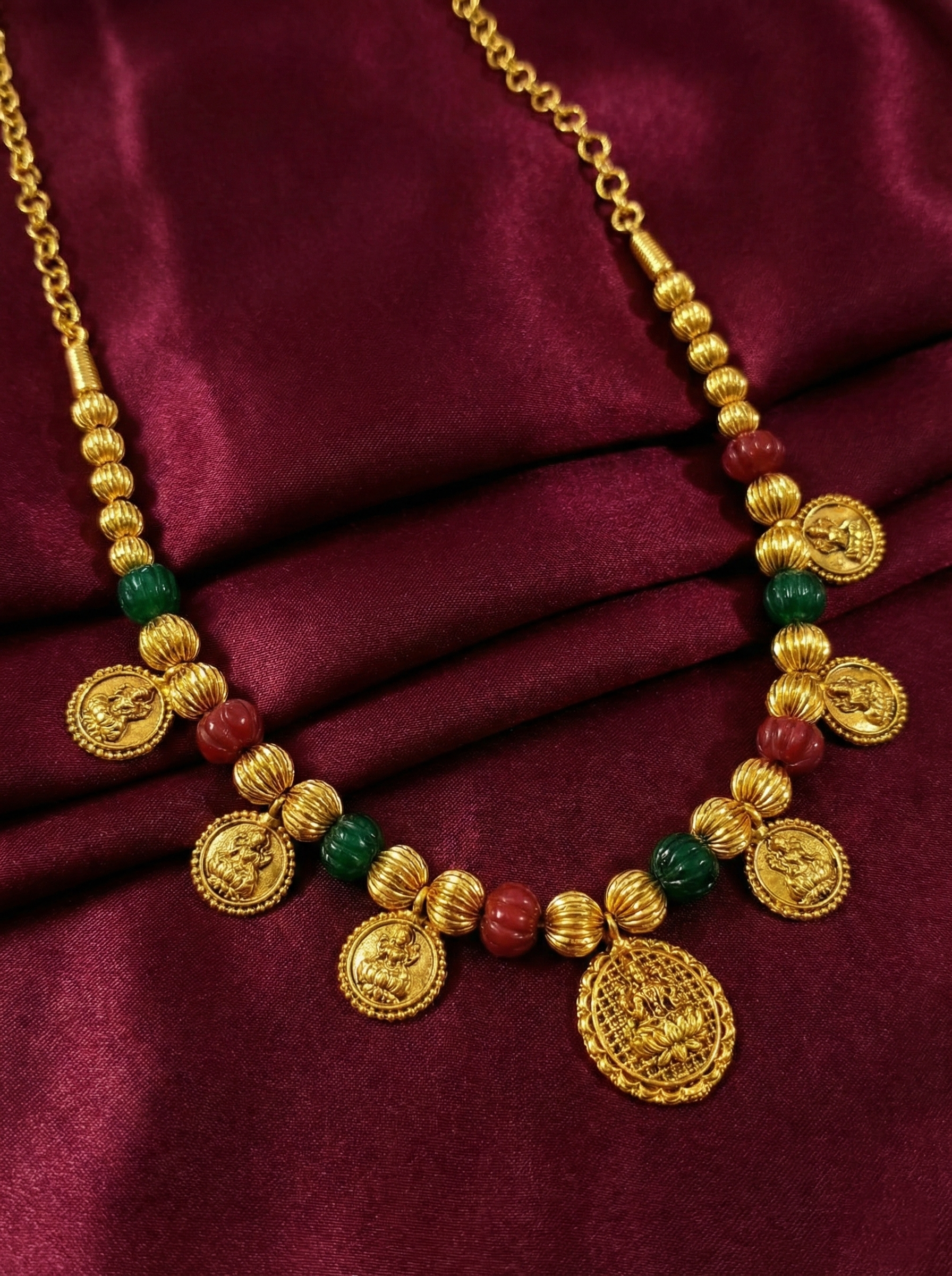 Divine Lakshmi Temple Necklace