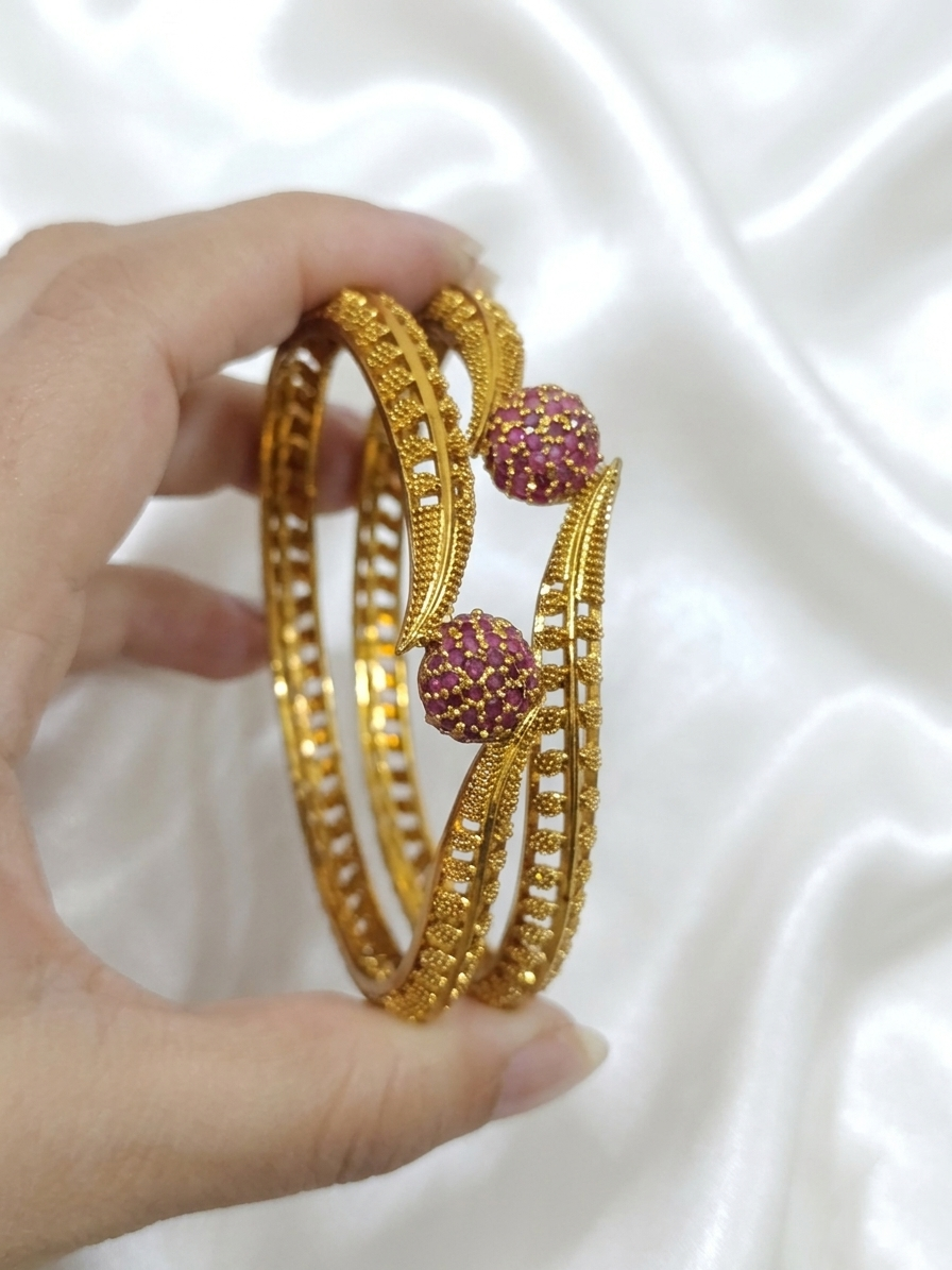 Matte Finish Bangle Set of 2 V11