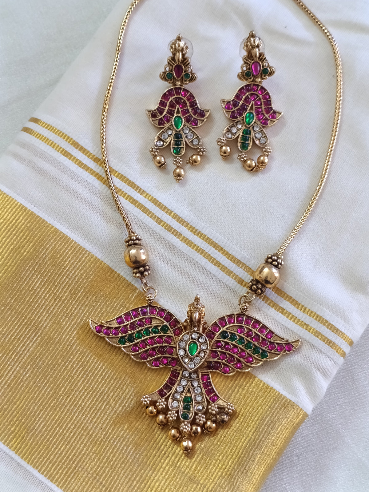 Garuda Pendant Necklace Set V2