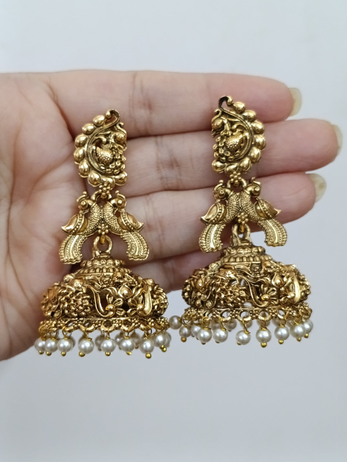 Matte Finish Non Idol Jhumka Earring V5