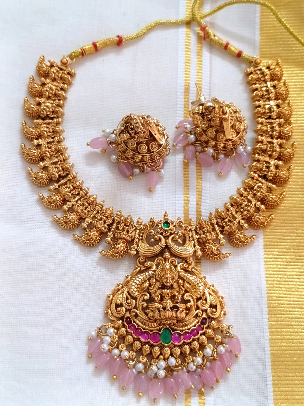 Lakshmi Nagas Necklace Set V19