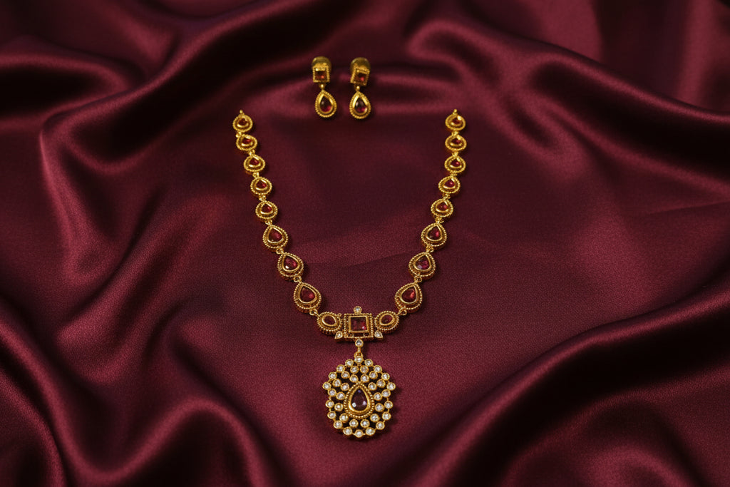 Low Budget Jyothika Short Necklace Set