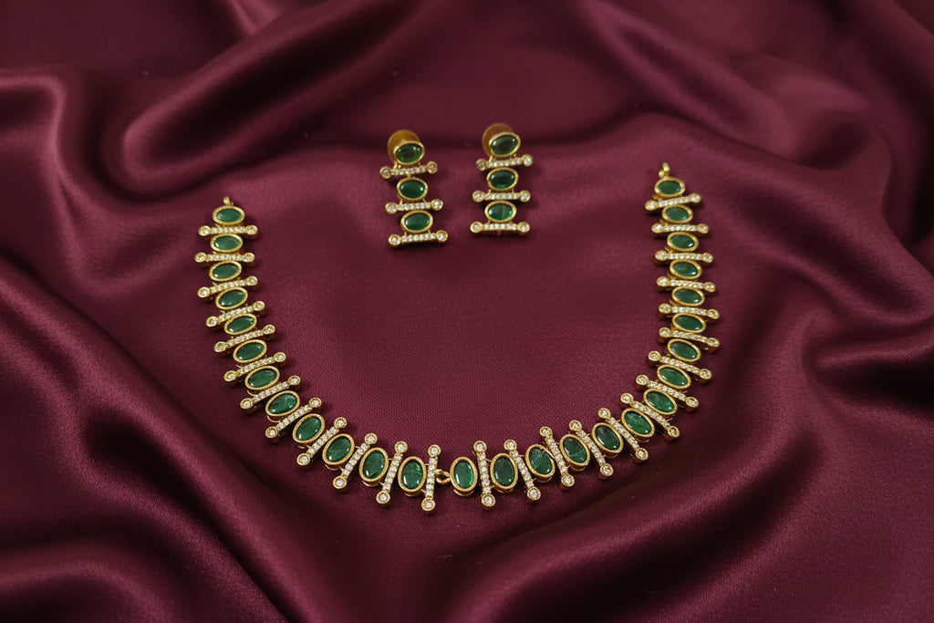 AD Stone Necklace Set V43