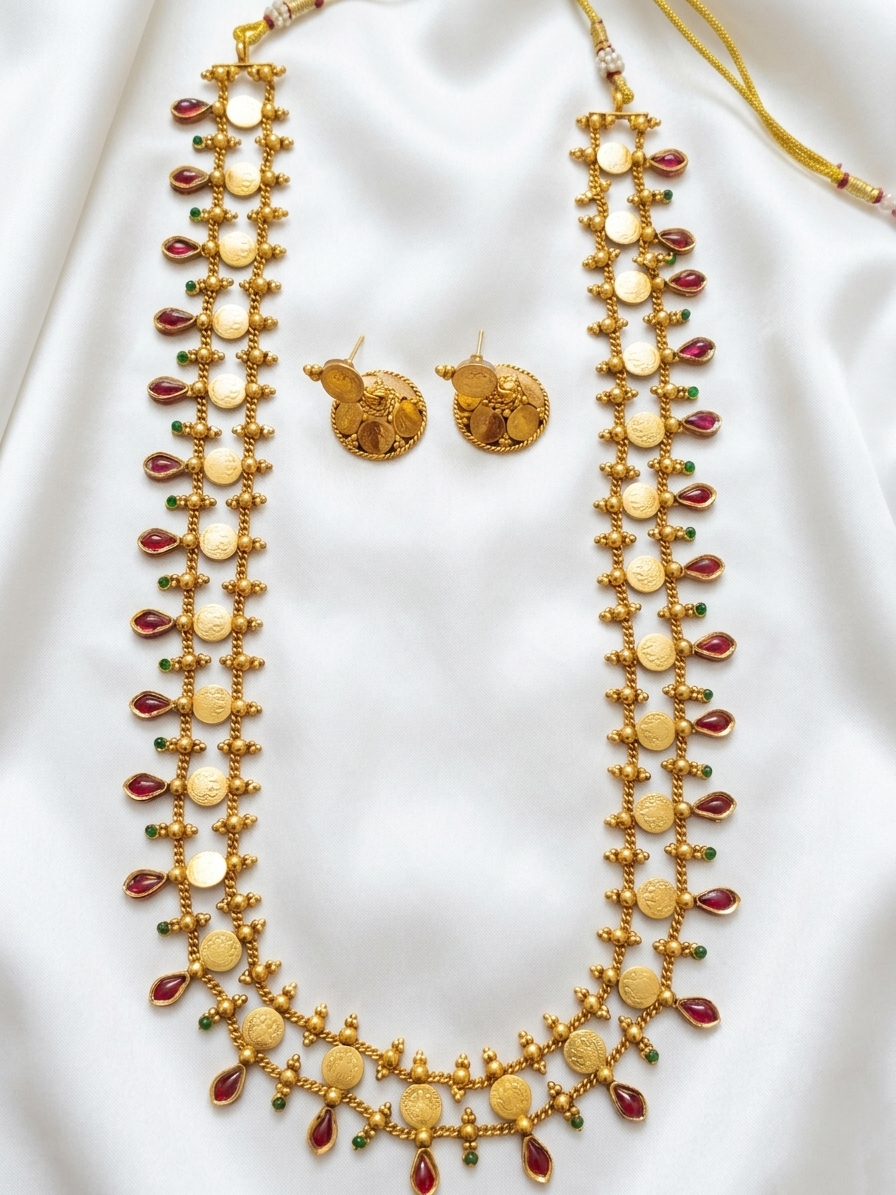 Coin Long Necklace Set V1