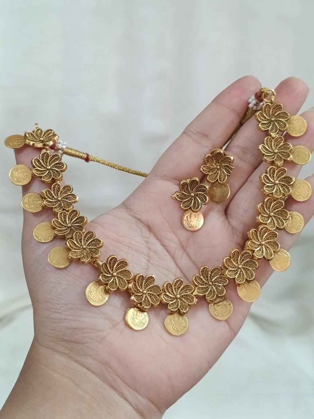 Coin Flower Necklace Set V2