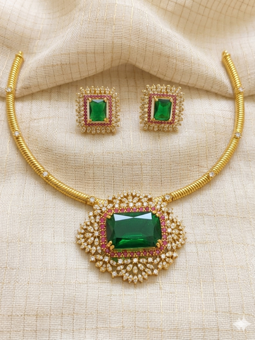 AD Pendant Hasli Necklace Set V4