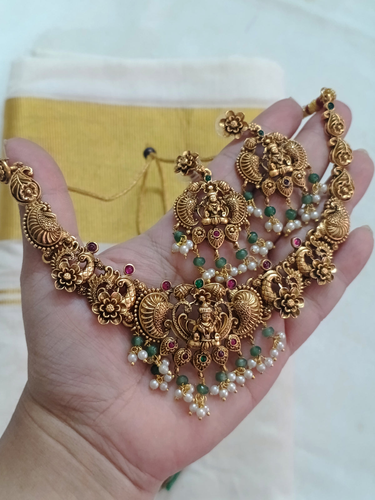 Lakshmi Nagas Necklace Set V209